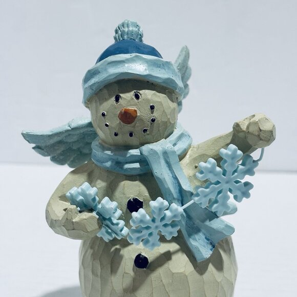 Vintage Winter Wishes 6 Inch Snowman Angel. RARE! - Picture 2 of 9